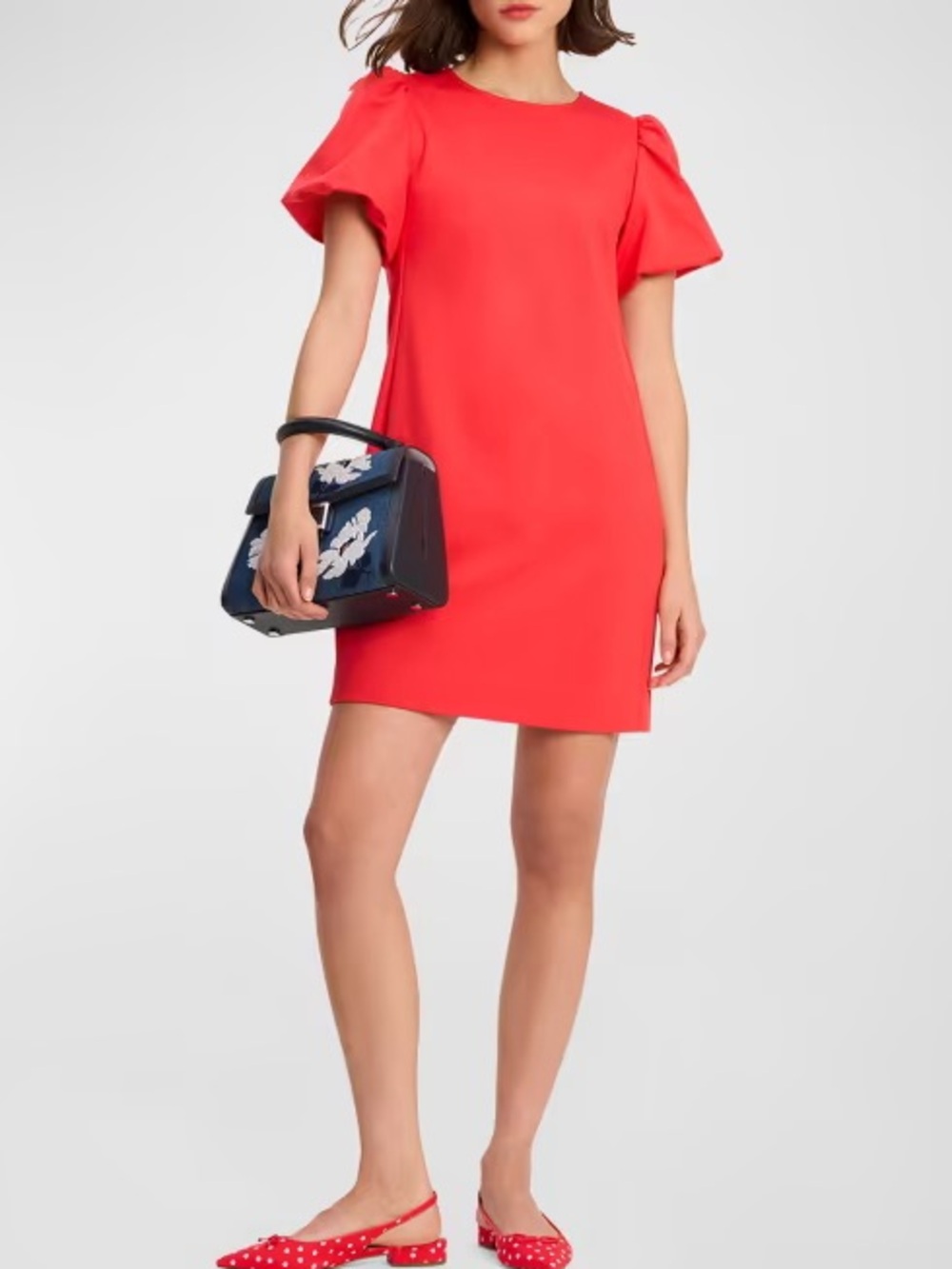 KATE SPADE Ponte Puff Sleeve Shift Dress